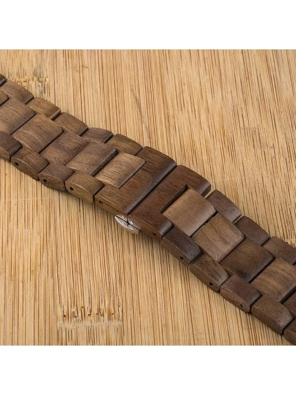 Men's Brown And Black Analog Natural Hardwood Compatible Waterproof Wooden Watch